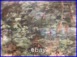 Peinture Huile Sur Toile 1950 Forêt Landes Recto Verso Eglise Art A Identifier