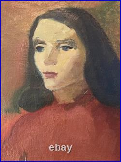 Peinture Huile Sur Toile Fauve Fauvisme Fauviste 1950 Portrait Femme Painting