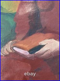 Peinture Huile Sur Toile Fauve Fauvisme Fauviste 1950 Portrait Femme Painting