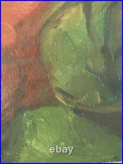 Peinture Huile Sur Toile Fauve Fauvisme Fauviste 1950 Portrait Femme Painting