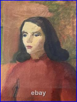 Peinture Huile Sur Toile Fauve Fauvisme Fauviste 1950 Portrait Femme Painting
