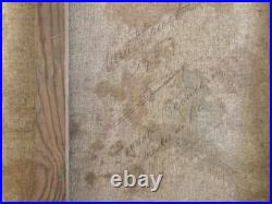Peinture Huile Sur Toile Montagne Paille Foin Champ Paysan 1950 À Identifier Art
