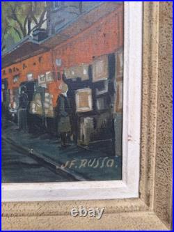 Peinture Huile Sur Toile Paris vue de Montmartre Le Sacré Cour Tableau Encadré