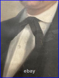 Peinture Huile Sur Toile Portrait Homme Moustache 1890 Durand A Identifier Art