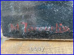 Peinture Huile Sur Toile Signé marguerite jacquelin Portrait mouche curiosité