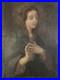 Peinture Huile Sur Toile XVIIe XVIIIe Vierge En Prière Marie Ancien Old Master