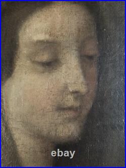 Peinture Huile Sur Toile XVIIe XVIIIe Vierge En Prière Marie Ancien Old Master Peinture Huile Sur Toile XVIIe XVIIIe Vierge En Prière Marie Ancien Old Master