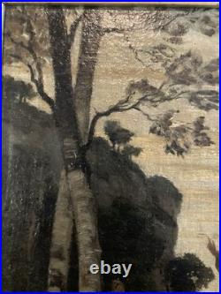 Peinture Huile Toile Painting XIXe Saint Paul Prédication Bible Jesus Painting