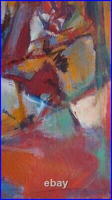 Peinture, Huile sur Toile, Paysage de Josette Zenatti (1930-2008) FALAISE ROUGE
