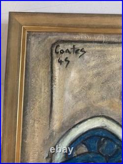Peinture Huile sur toile Cubiste 1949 cubisme Painting Couture Couturière Old