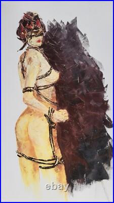 Peinture Les Liens Huile sur toile de Jean-Philippe Ghiglione BondageBDSM
