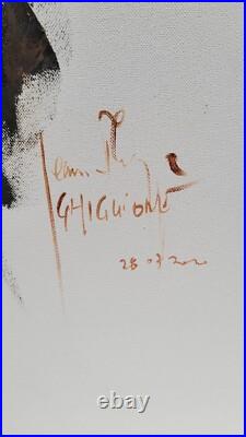 Peinture Les Liens Huile sur toile de Jean-Philippe Ghiglione BondageBDSM