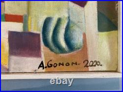 Peinture Moderne Huile Sur Toile Abstrait Hst Abstraction 2000 Painting Cubisme