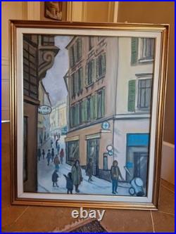 Peinture Moderne Huile Sur Toile Rue De Ville