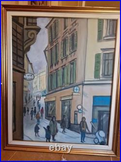 Peinture Moderne Huile Sur Toile Rue De Ville