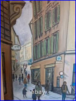 Peinture Moderne Huile Sur Toile Rue De Ville