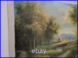 Peinture Paysage Style Flamand Huile sur Toile 50x60 CM Incl