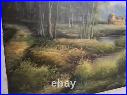 Peinture Paysage Style Flamand Huile sur Toile 50x60 CM Incl