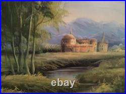 Peinture Paysage Style Flamand Huile sur Toile 50x60 CM Incl
