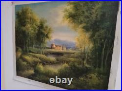 Peinture Paysage Style Flamand Huile sur Toile 50x60 CM Incl