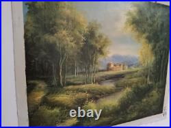 Peinture Paysage Style Flamand Huile sur Toile 50x60 CM Incl