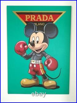 Peinture, Pop art, Mickey Prada huile sur toile, format 50/70 cm