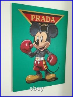 Peinture, Pop art, Mickey Prada huile sur toile, format 50/70 cm
