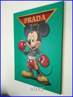 Peinture, Pop art, Mickey Prada huile sur toile, format 50/70 cm