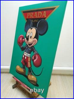 Peinture, Pop art, Mickey Prada huile sur toile, format 50/70 cm