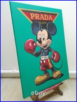 Peinture, Pop art, Mickey Prada huile sur toile, format 50/70 cm