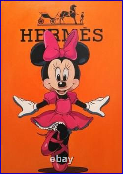 Peinture, Pop art, Minne Hermès huile sur toile, format 50/70 cm