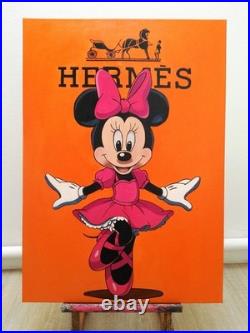 Peinture, Pop art, Minne Hermès huile sur toile, format 50/70 cm