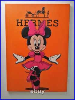 Peinture, Pop art, Minne Hermès huile sur toile, format 50/70 cm