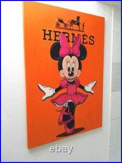 Peinture, Pop art, Minne Hermès huile sur toile, format 50/70 cm