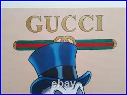 Peinture, Pop art, Picsou Gucci huile sur toile, format 50/70 cm