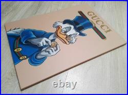Peinture, Pop art, Picsou Gucci huile sur toile, format 50/70 cm