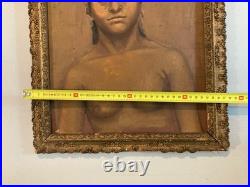 Peinture Portrait Femme Huile 1930 Orientalisme Orientaliste Portrait Painting
