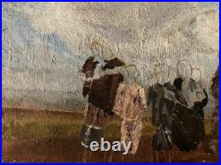 Peinture Portrait Huile Toile Expressionniste 1940 Expressionnisme Painting Art