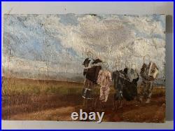 Peinture Portrait Huile Toile Expressionniste 1940 Expressionnisme Painting Art