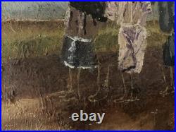 Peinture Portrait Huile Toile Expressionniste 1940 Expressionnisme Painting Art