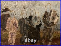 Peinture Portrait Huile Toile Expressionniste 1940 Expressionnisme Painting Art