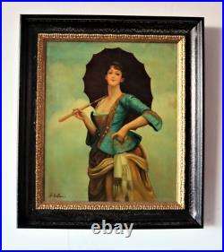 Peinture Sur Toile Dame Au Parapluie