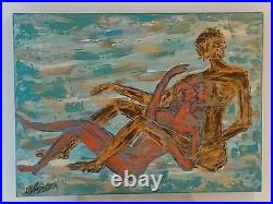 Peinture Sur Toile Signe? Titre Le Calin