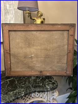 Peinture XIX Ème Signée Représentant Un Village De Montagne, Huile Sur Toile