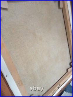 Peinture a huile sur toile ancienne signé 47 cm x 39 cm