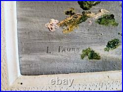 Peinture à l'Huile sur Toile Signée L. Faure Bouquet de Fleur 1965