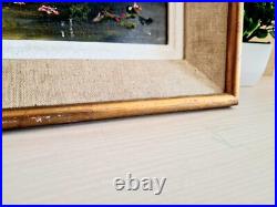 Peinture à l'Huile sur Toile Signée L. Faure Bouquet de Fleur 1965