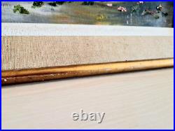 Peinture à l'Huile sur Toile Signée L. Faure Bouquet de Fleur 1965