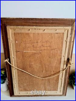 Peinture à l'Huile sur Toile Signée L. Faure Bouquet de Fleur 1965