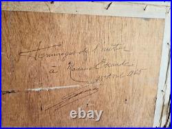 Peinture à l'Huile sur Toile Signée L. Faure Bouquet de Fleur 1965